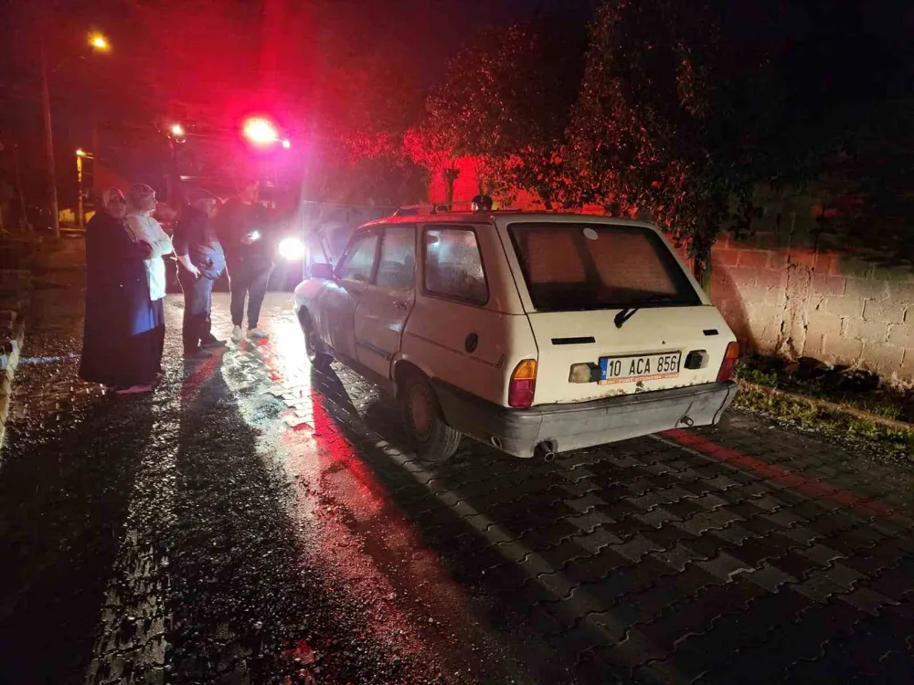 Gönen’de araç yangını