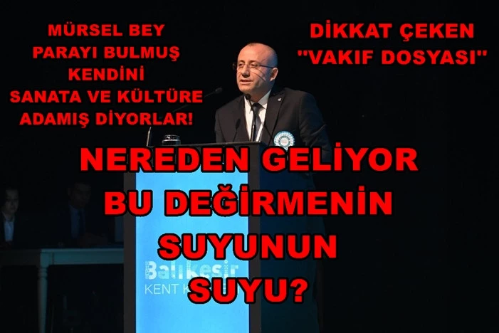 Balıkesir Büyükşehir Belediyesi Genel Sekreter Yardımcısı Mürsel Sabancı, vakıf kurmuş!