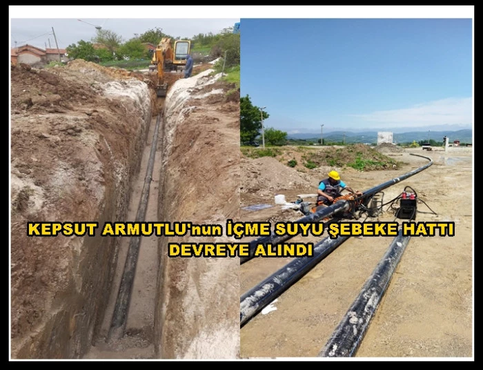 Kepsut Armutlu’nun İçme Suyu Şebeke Hattı Devreye Alındı